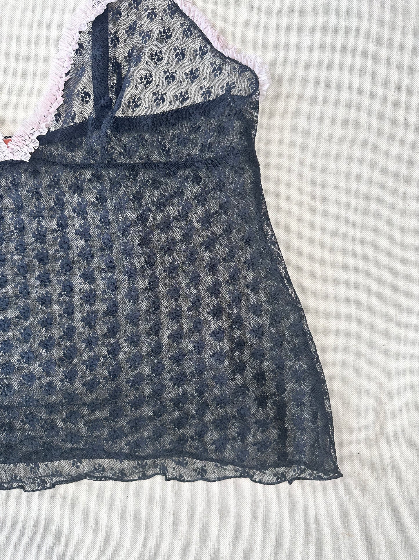 Y2k micro mesh top
