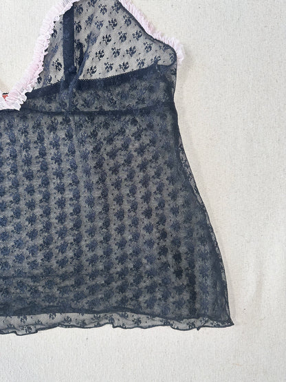 Y2k micro mesh top