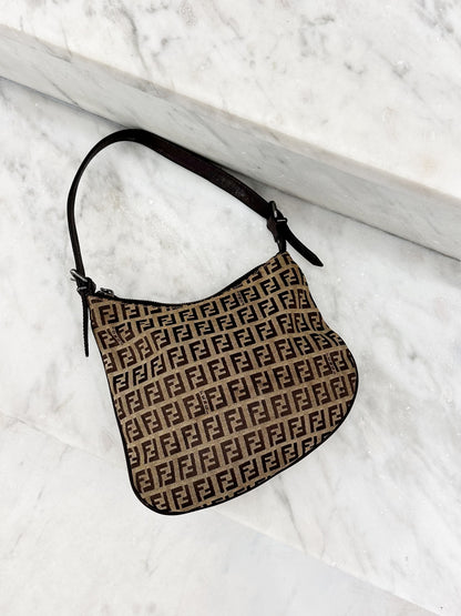 FENDI - Oyster Mini Monogram Zucca Canvas – Iconic Y2K