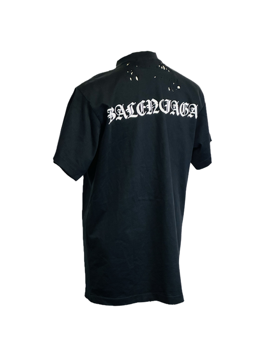 BALENCIAGA - T-Shirt Gothic Logo” Unisex – (fit oversize)