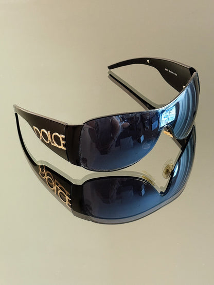 DOLCE & GABBANA - Occhiali da sole – Shield Y2K oversize con maxi logo