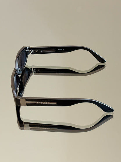 VERSACE - Occhiali da sole P-596 – montatura nera con dettagli metallici