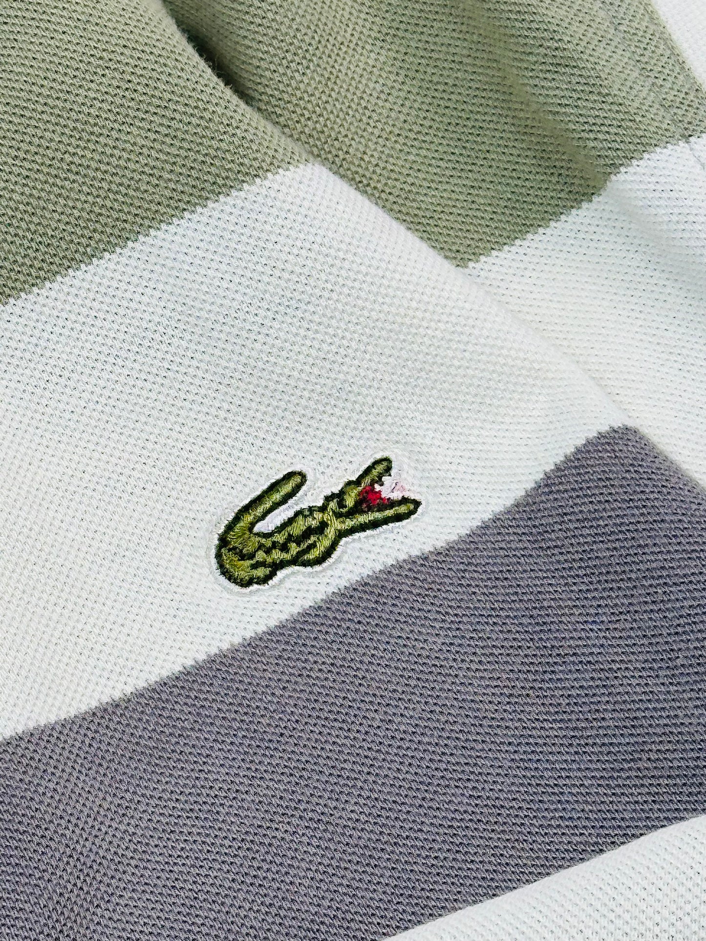 LACOSTE - Polo Verde a Righe 🐊 | manica corta
