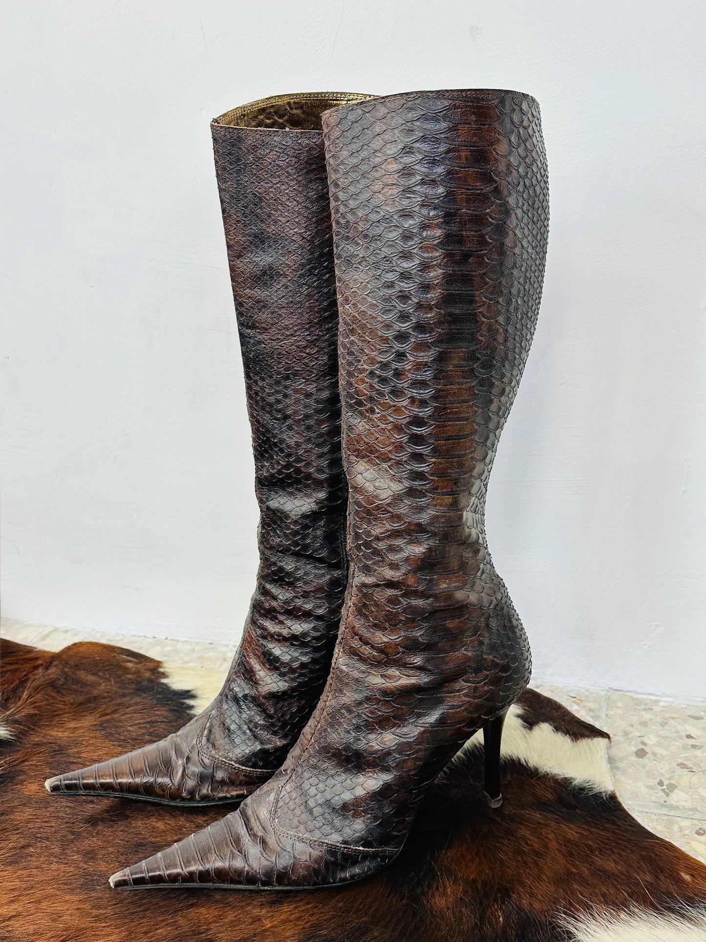 Stivali Vintage in Vero Pitone | Taglia 40