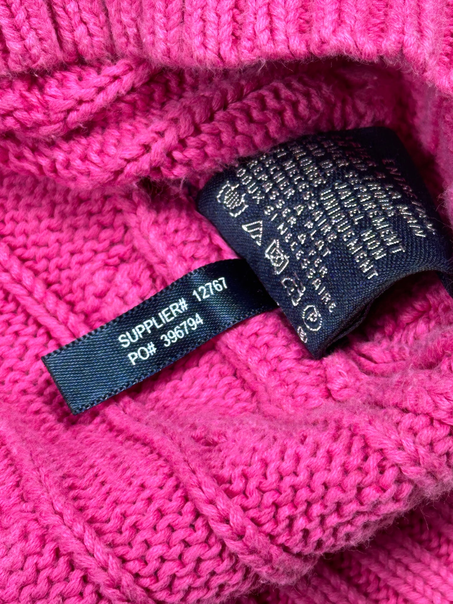 POLO RALPH LAUREN - Pullover pink flamingo con trecce