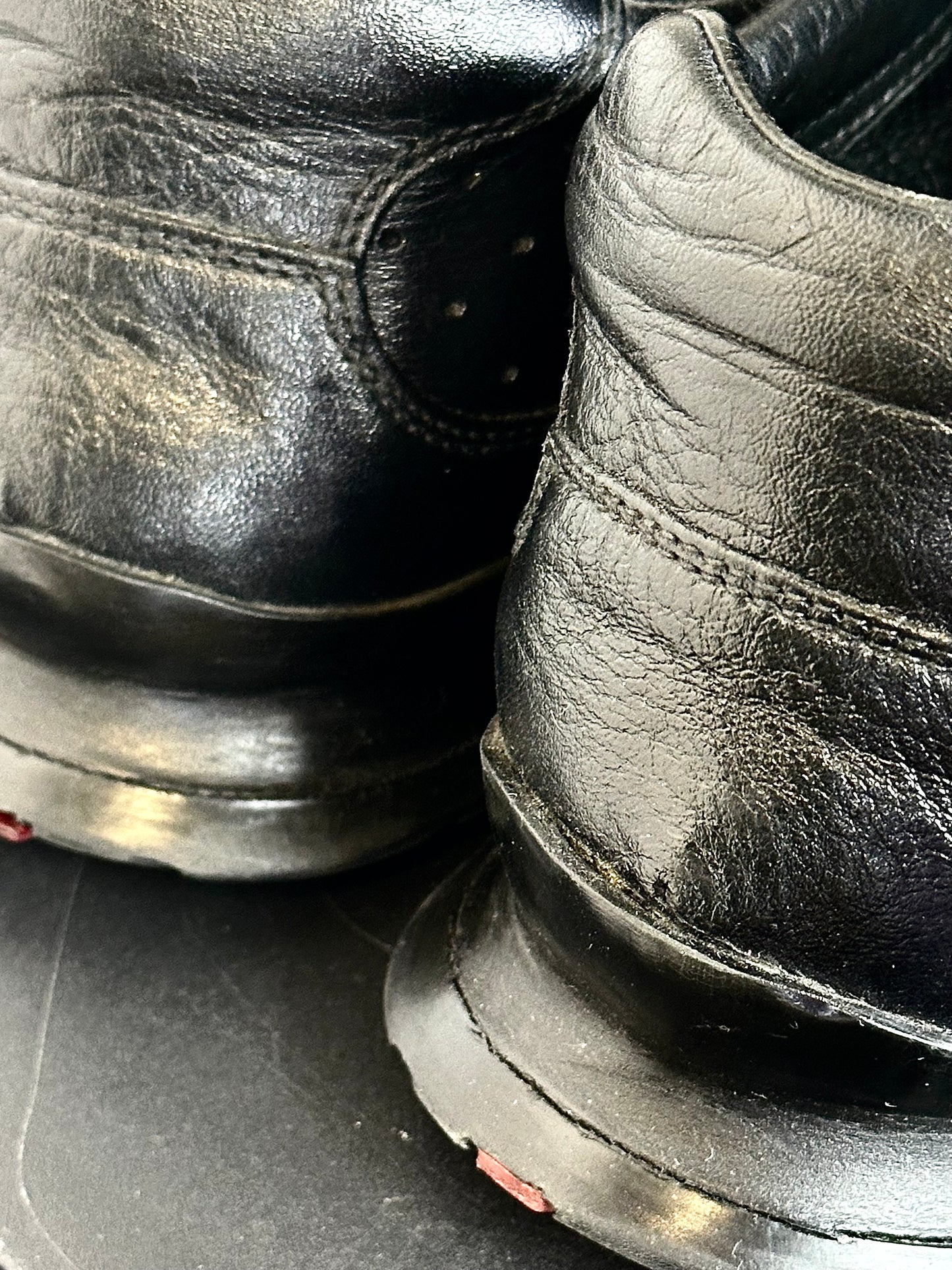 PRADA – Sneakers Sport Linea Rossa – Pelle Nera Vintage | Tg 44