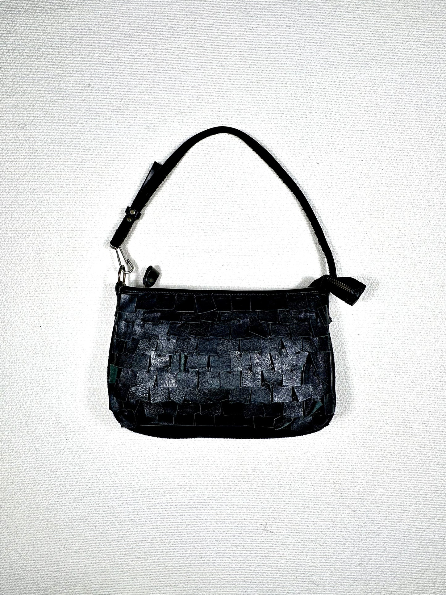 Borsa a spalla vera pelle nera