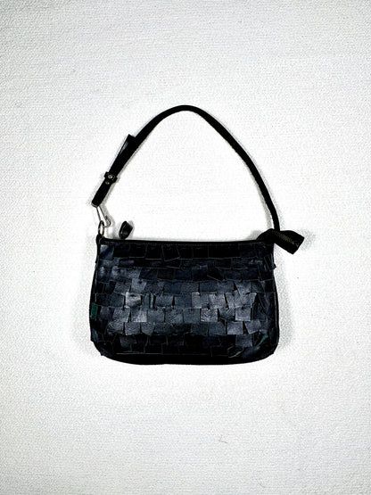 Borsa a spalla vera pelle nera