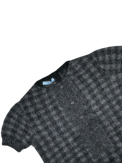 PRADA -  Maglioncino pied de poule con volant