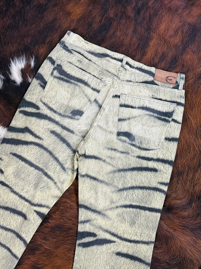 JUST CAVALLI - Pantaloni a zampa Animalier Tiger