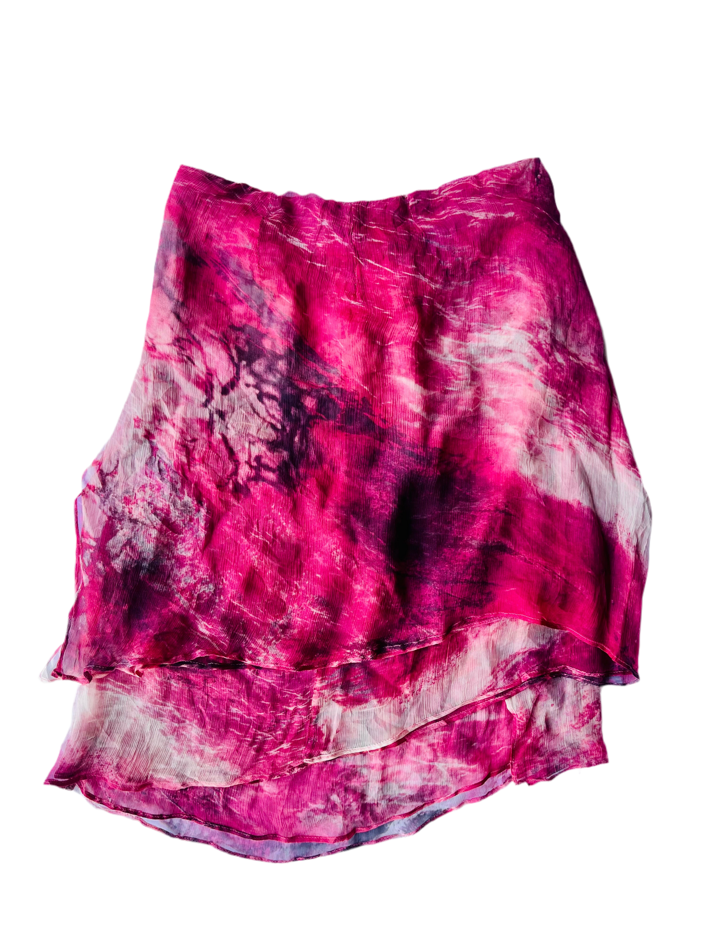Silk midi skirt