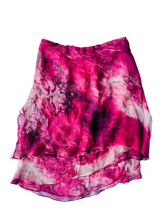 Silk midi skirt