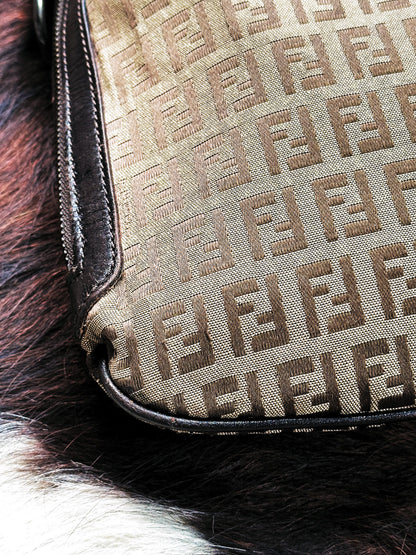 FENDI - Oyster Medium Monogram Zucca Canvas – Iconic Y2K