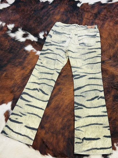 JUST CAVALLI - Pantaloni a zampa Animalier Tiger