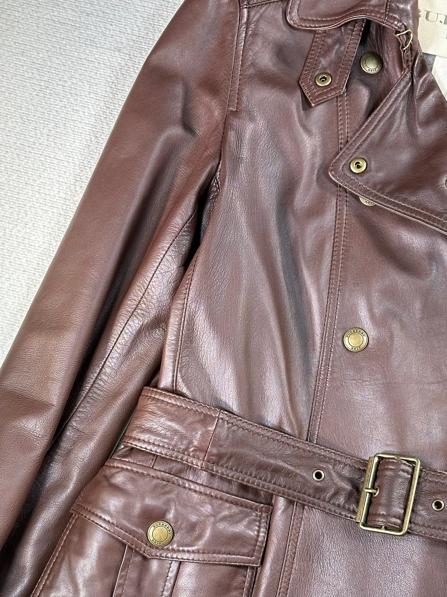 BURBERRY - Trench in pelle