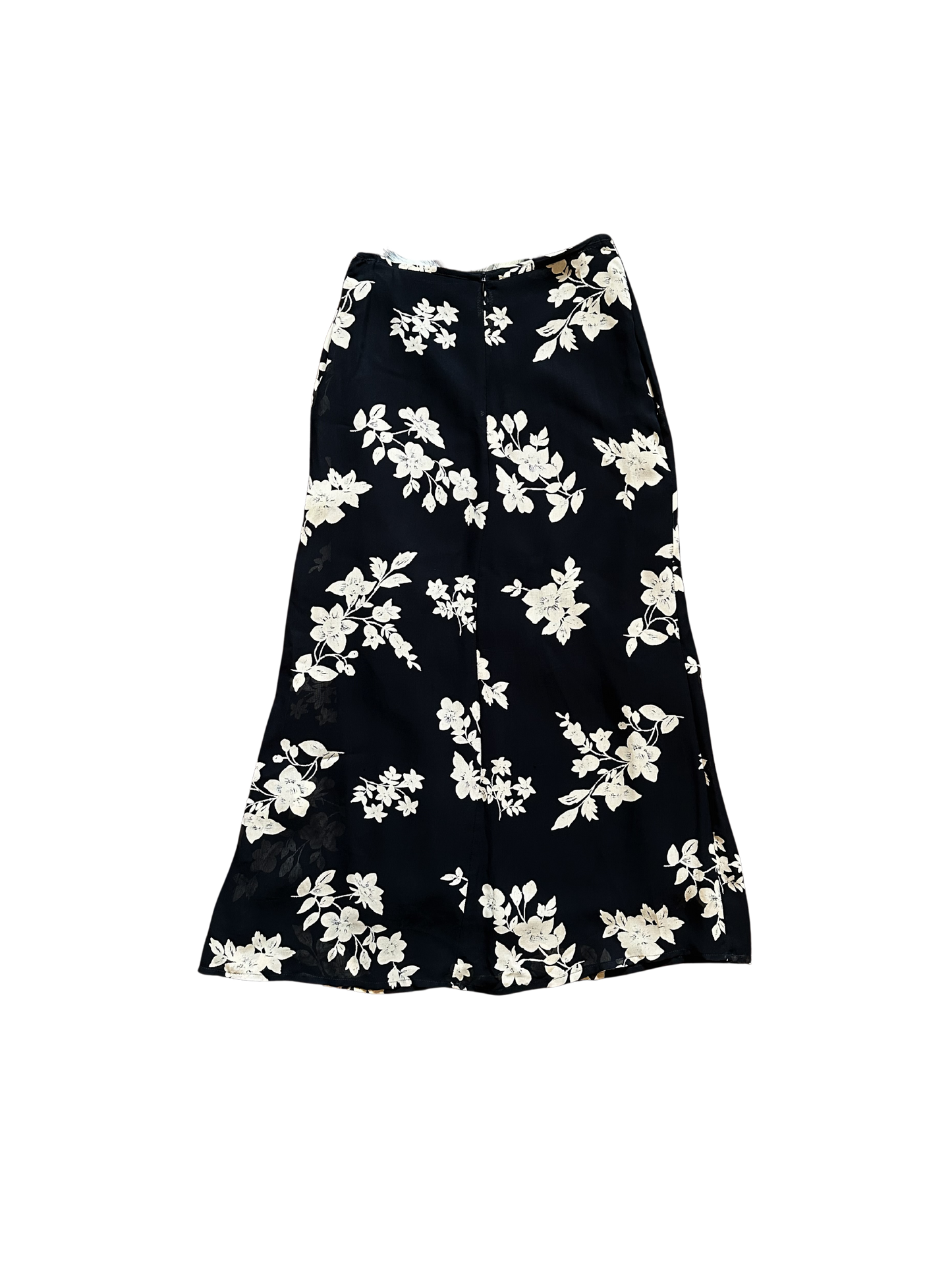 Gonna lunga vintage Made in Italy in 100% viscosa con stampa floreale