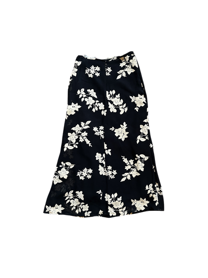 Gonna lunga vintage Made in Italy in 100% viscosa con stampa floreale