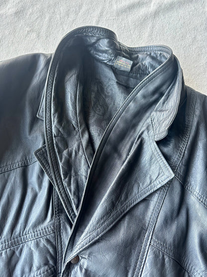 Giacca/gilet bomber in pelle nero