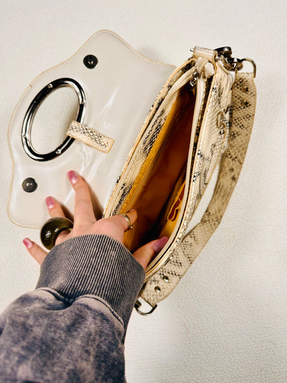 Borsa a spalla pelle coccodrillata