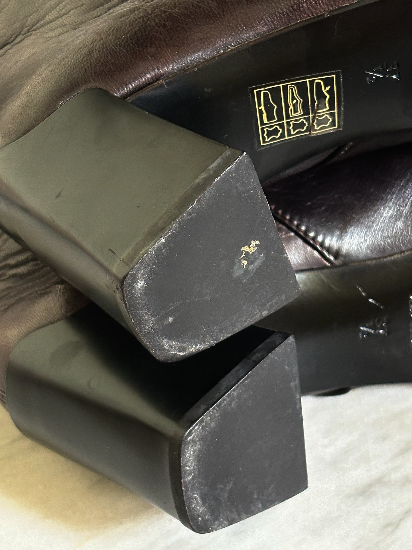 PRADA - Stivaletti Vintage in pelle marrone con tacco | Taglia 37½