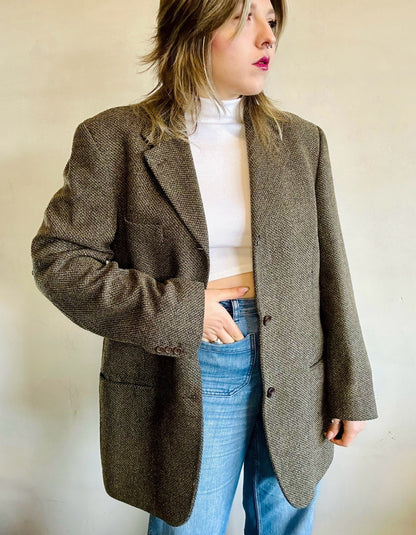 Blazer in pura lana vergine cachi