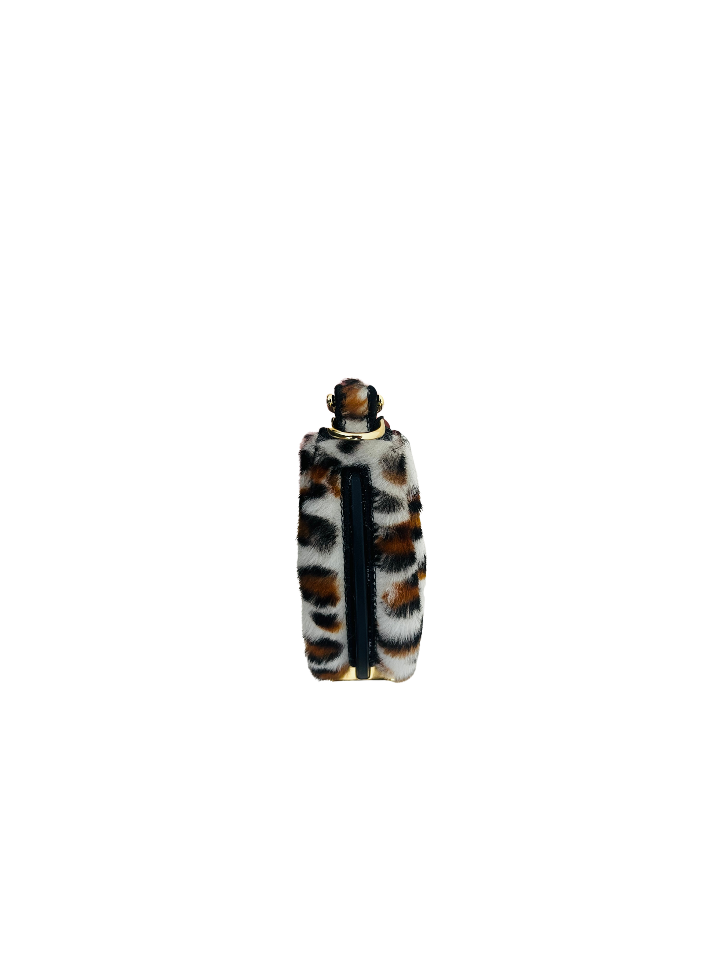 FENDI - Mini Baguette Charm Leopard Haircalf – Nuova con Cartellino