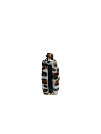 FENDI - Mini Baguette Charm Leopard Haircalf – Nuova con Cartellino