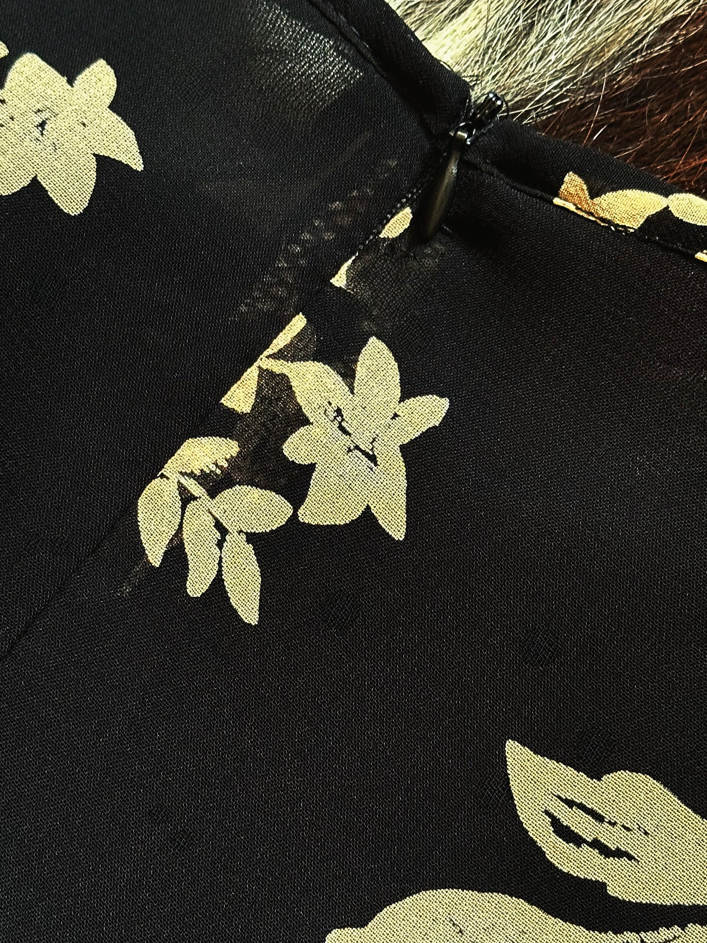 Gonna lunga vintage Made in Italy in 100% viscosa con stampa floreale