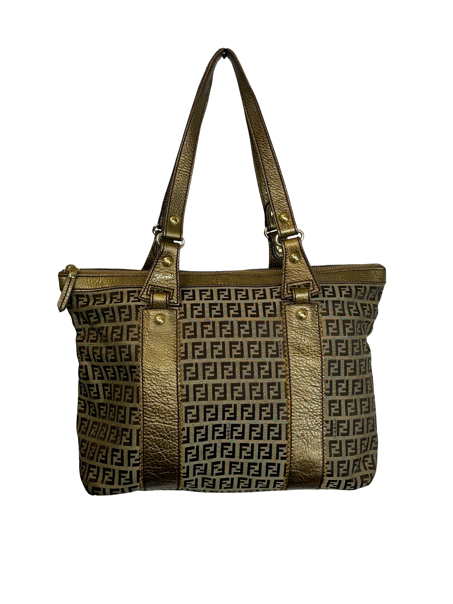 FENDI - Shopper Zucca Canvas & Leather