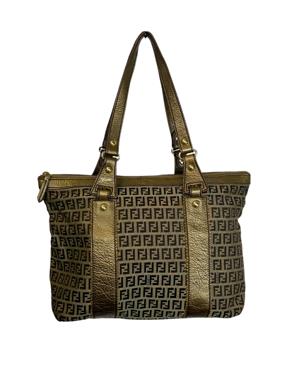 FENDI - Shopper Zucca Canvas & Leather