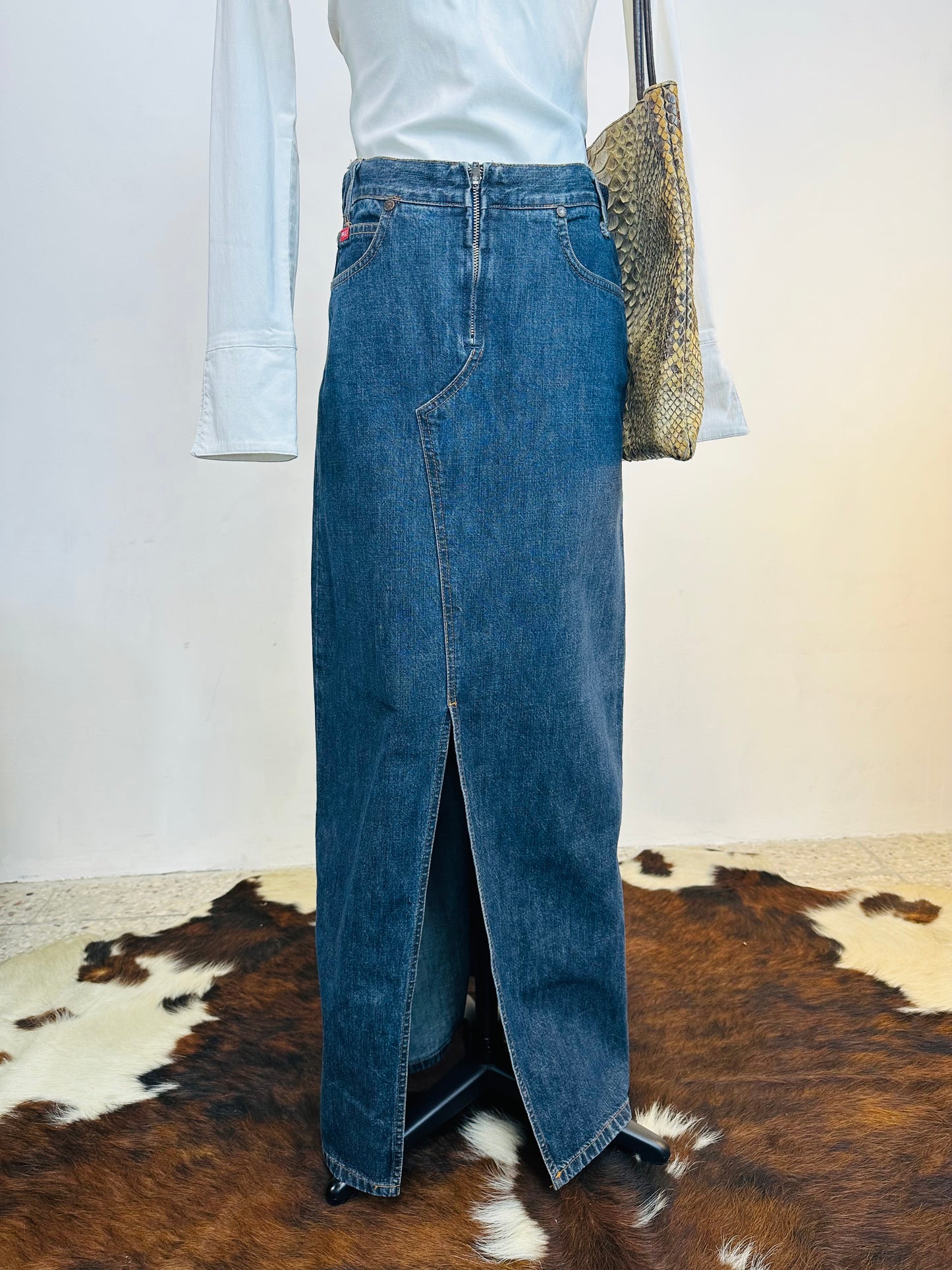 ONYX - Maxi Gonna in denim vintage Y2K