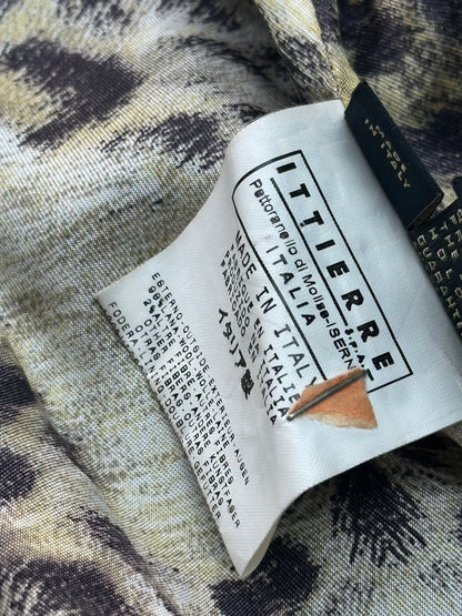 JUST CAVALLI - Blazer nero dettagli animalier e profili a contrasto