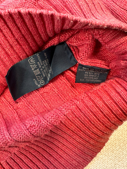 POLO RALPH LAUREN - Pullover rosa fragola 🍓 con trecce