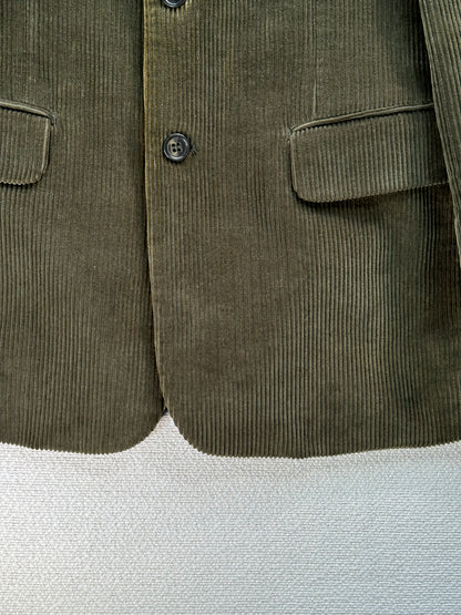 Giacca Blazer Vintage - velluto a coste verde