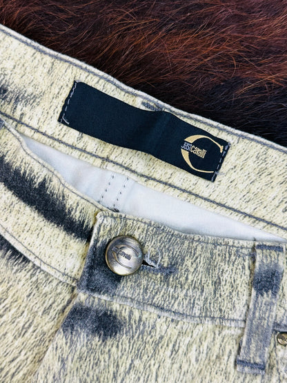 JUST CAVALLI - Pantaloni a zampa Animalier Tiger