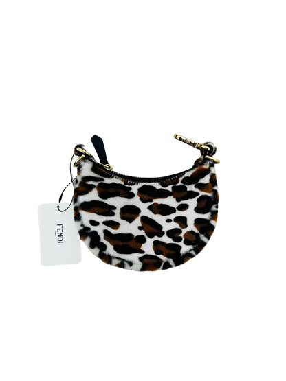 FENDI - Mini Baguette Charm Leopard Haircalf – Nuova con Cartellino