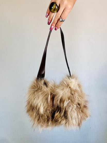 Borsa a spalla in pelliccia