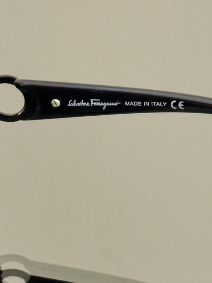 SALVATORE FERRAGAMO - Occhiali da sole – Shield Y2K con Gancini e cristalli
