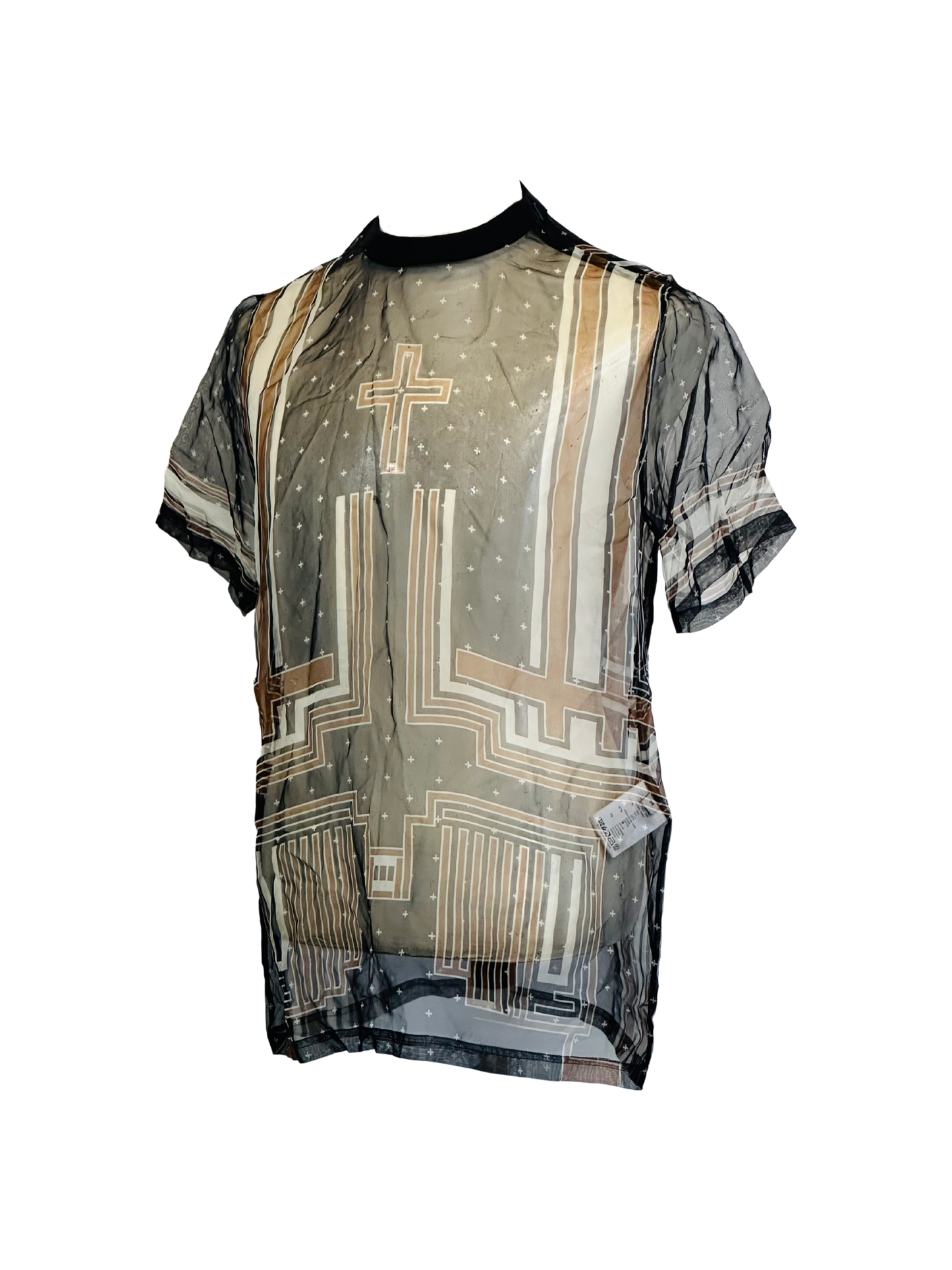 GIVENCHY - T-Shirt trasparente in seta