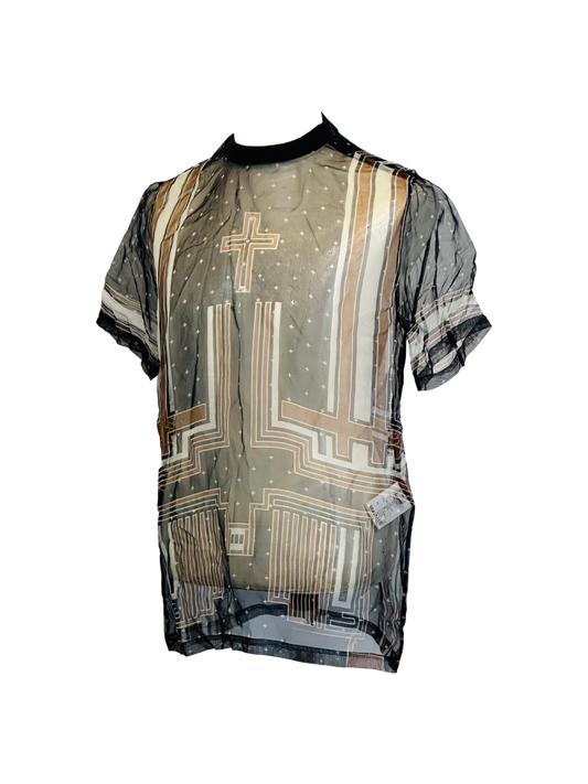 GIVENCHY - T-Shirt trasparente in seta