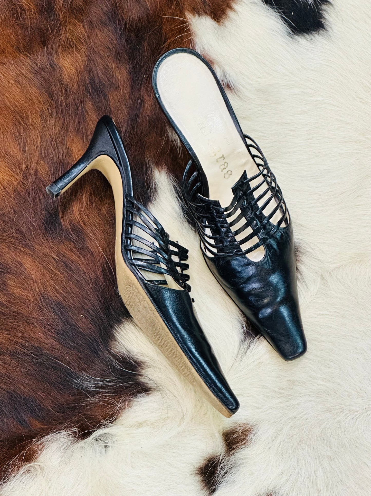 Mules nere intrecciate in pelle – Made in Italy | Taglia 38