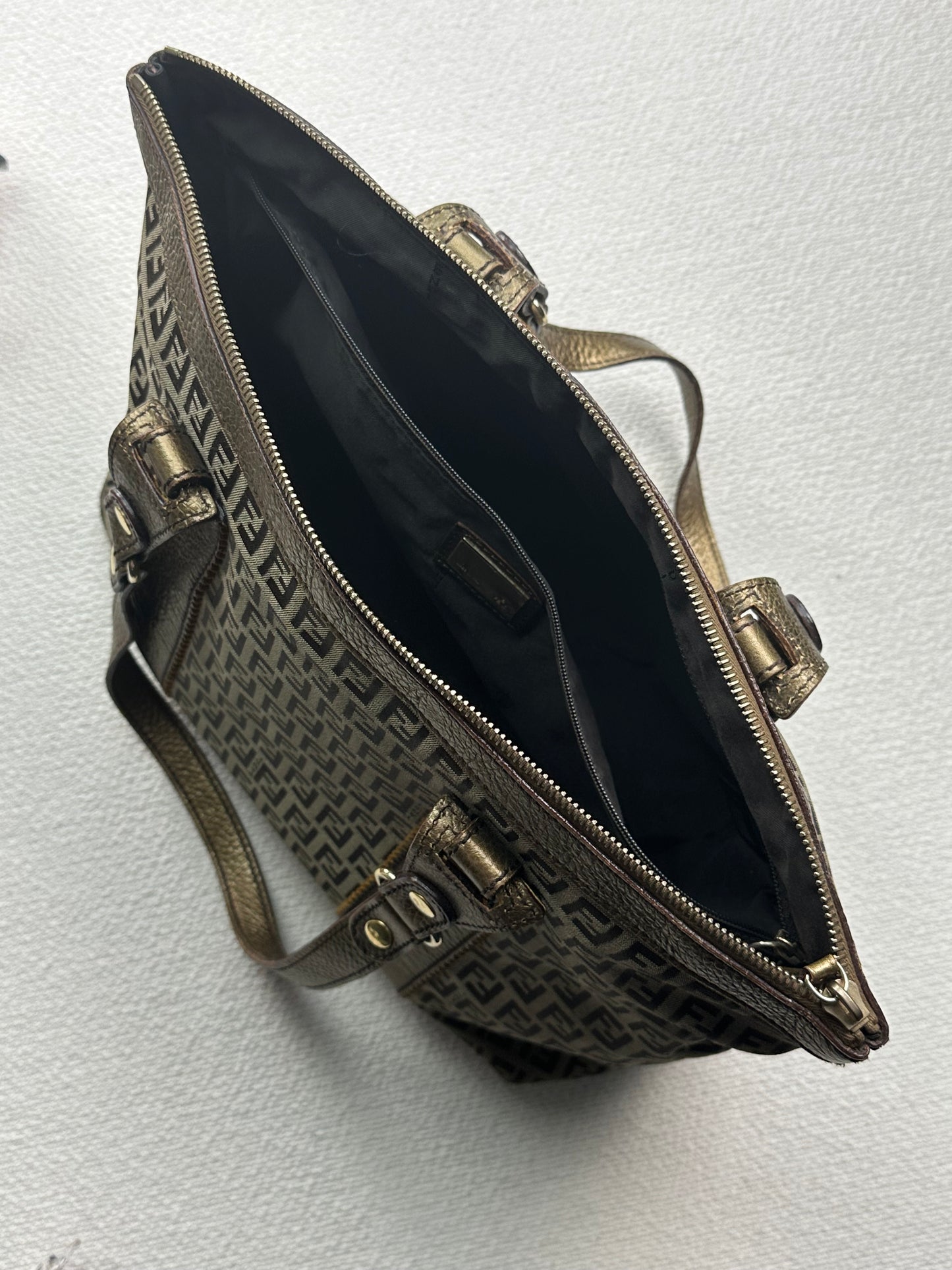 FENDI - Shopper Zucca Canvas & Leather