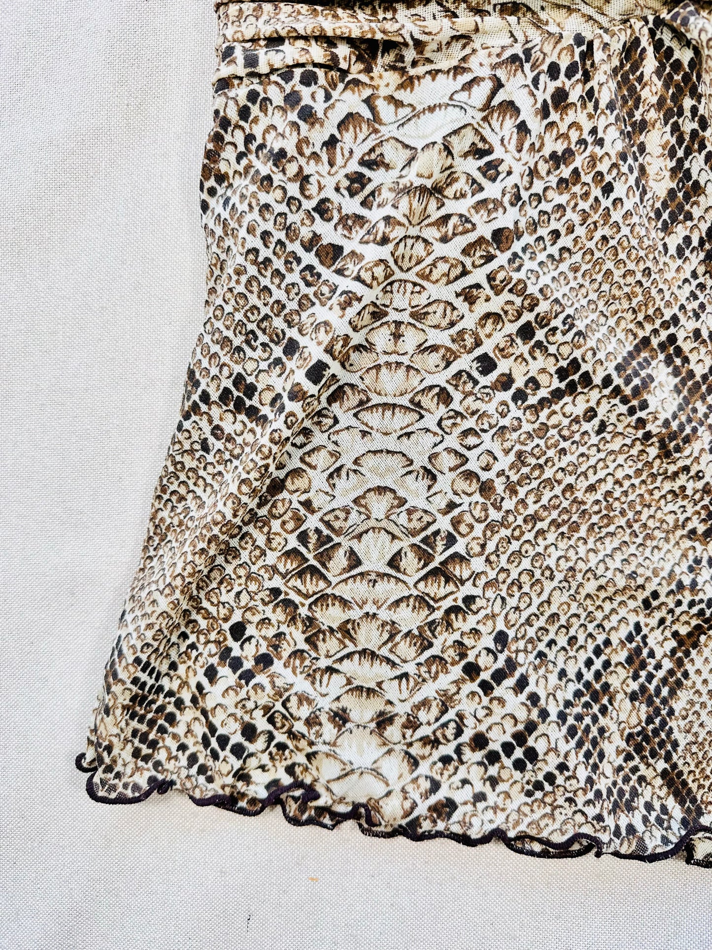 Y2k micro mesh animalier 🐍 top