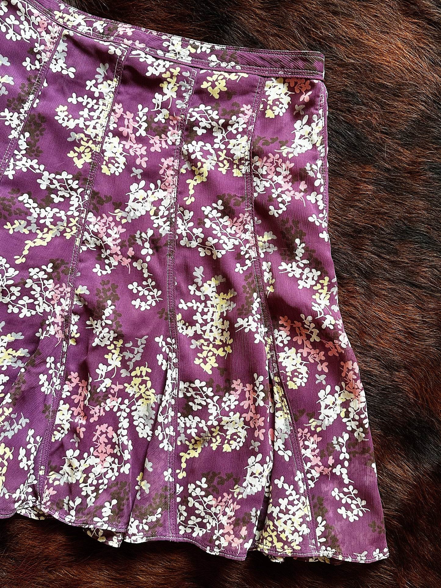 Gonna Esprit a pannelli con fantasia floreale lilla – Romantic chic
