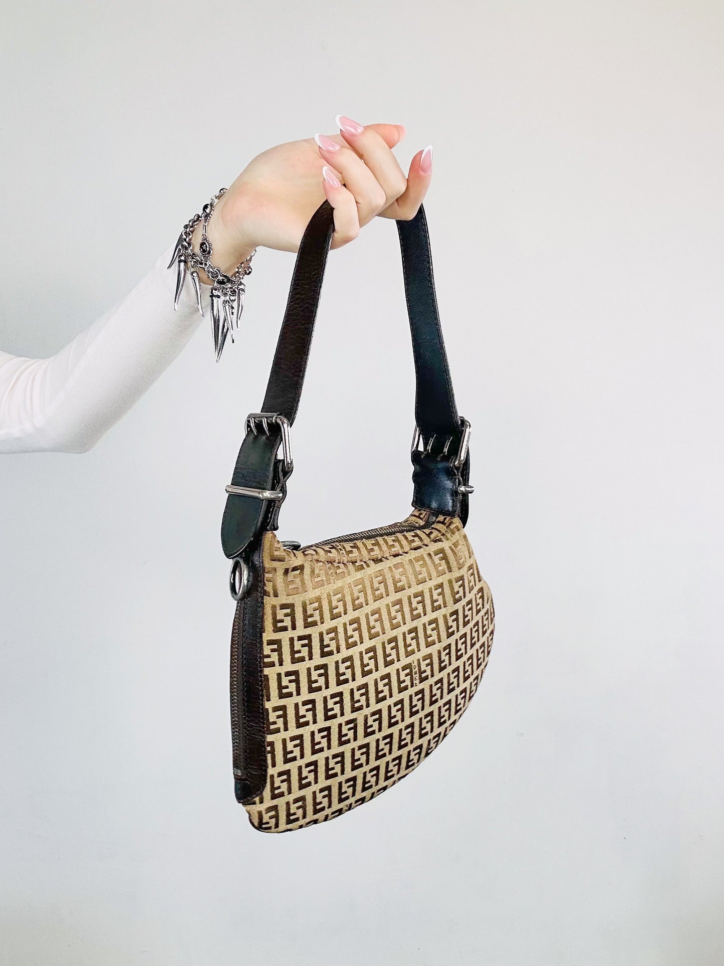 FENDI - Oyster Medium Monogram Zucca Canvas – Iconic Y2K