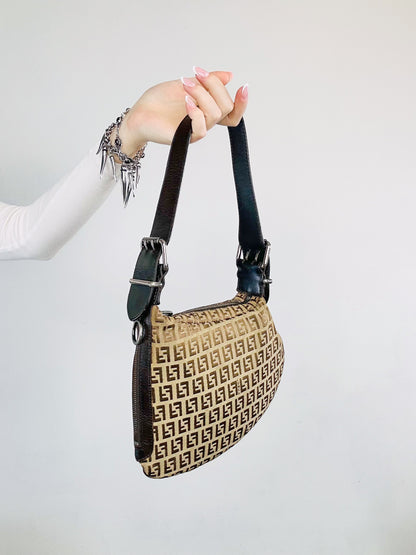FENDI - Oyster Medium Monogram Zucca Canvas – Iconic Y2K