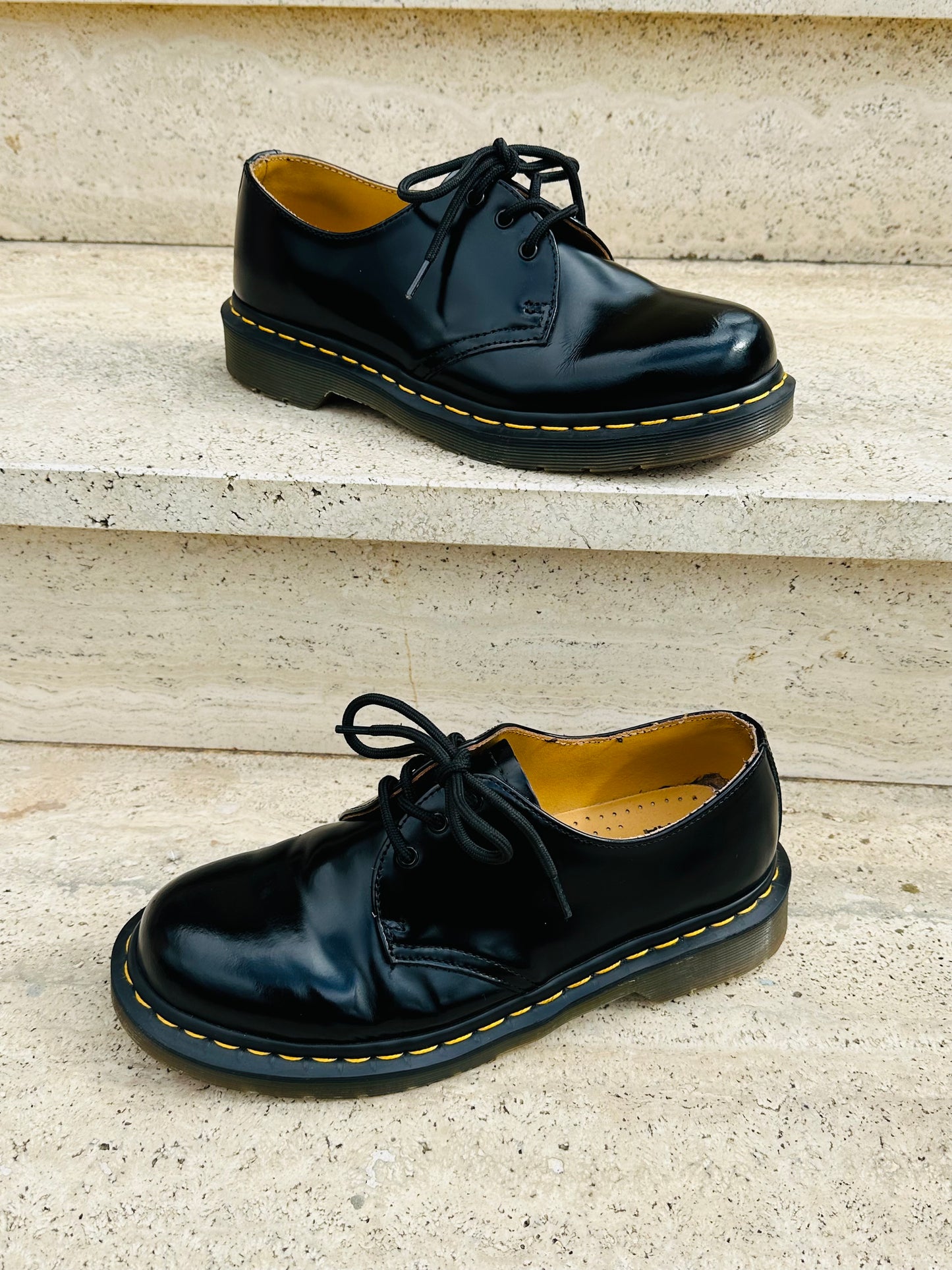 Dr. Martens 1461 - Derby Smooth Black 3 occhielli in Pelle Nera | Tg 39