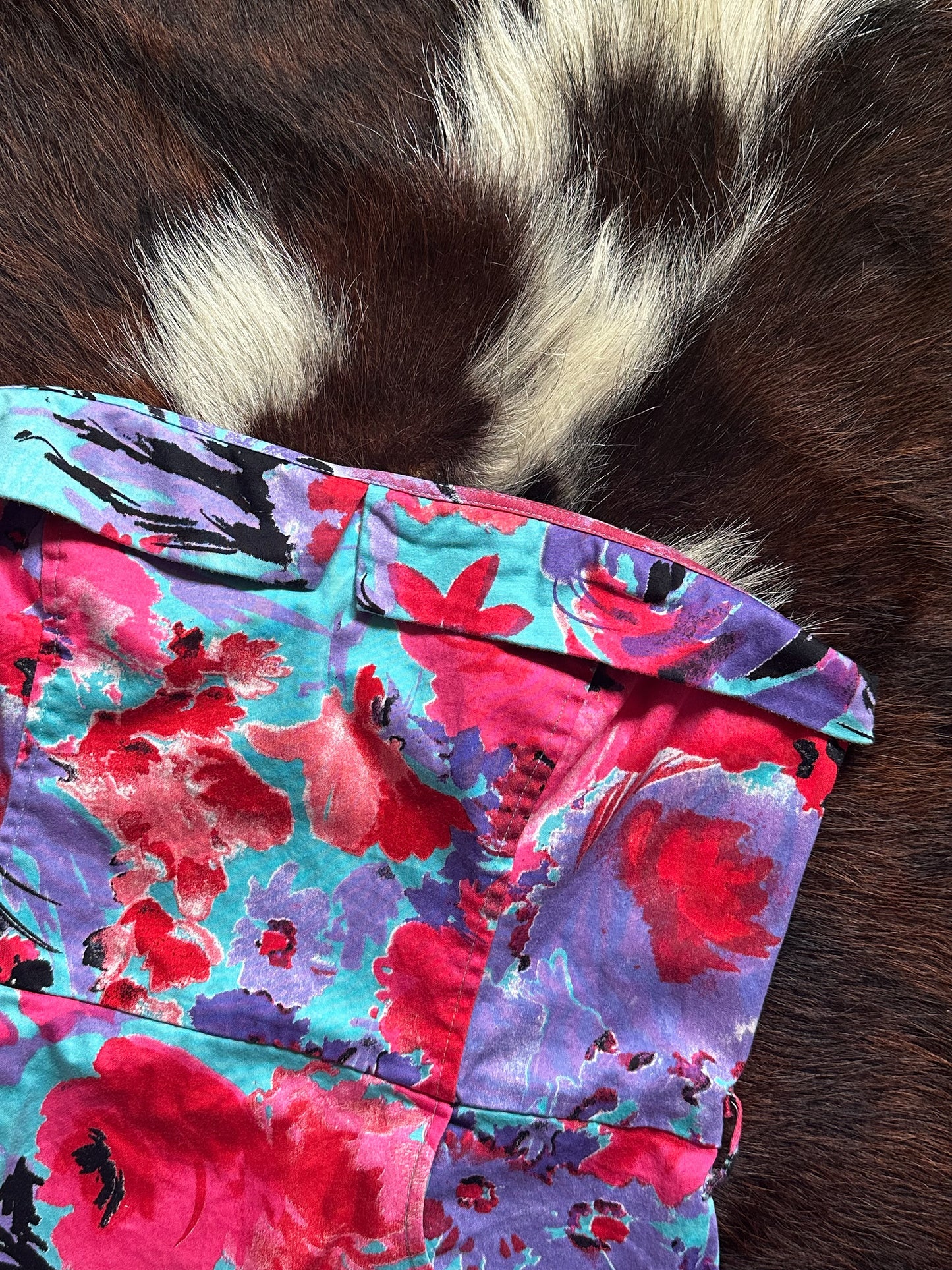 Abito mini floreale bustier anni ’90 / Y2K