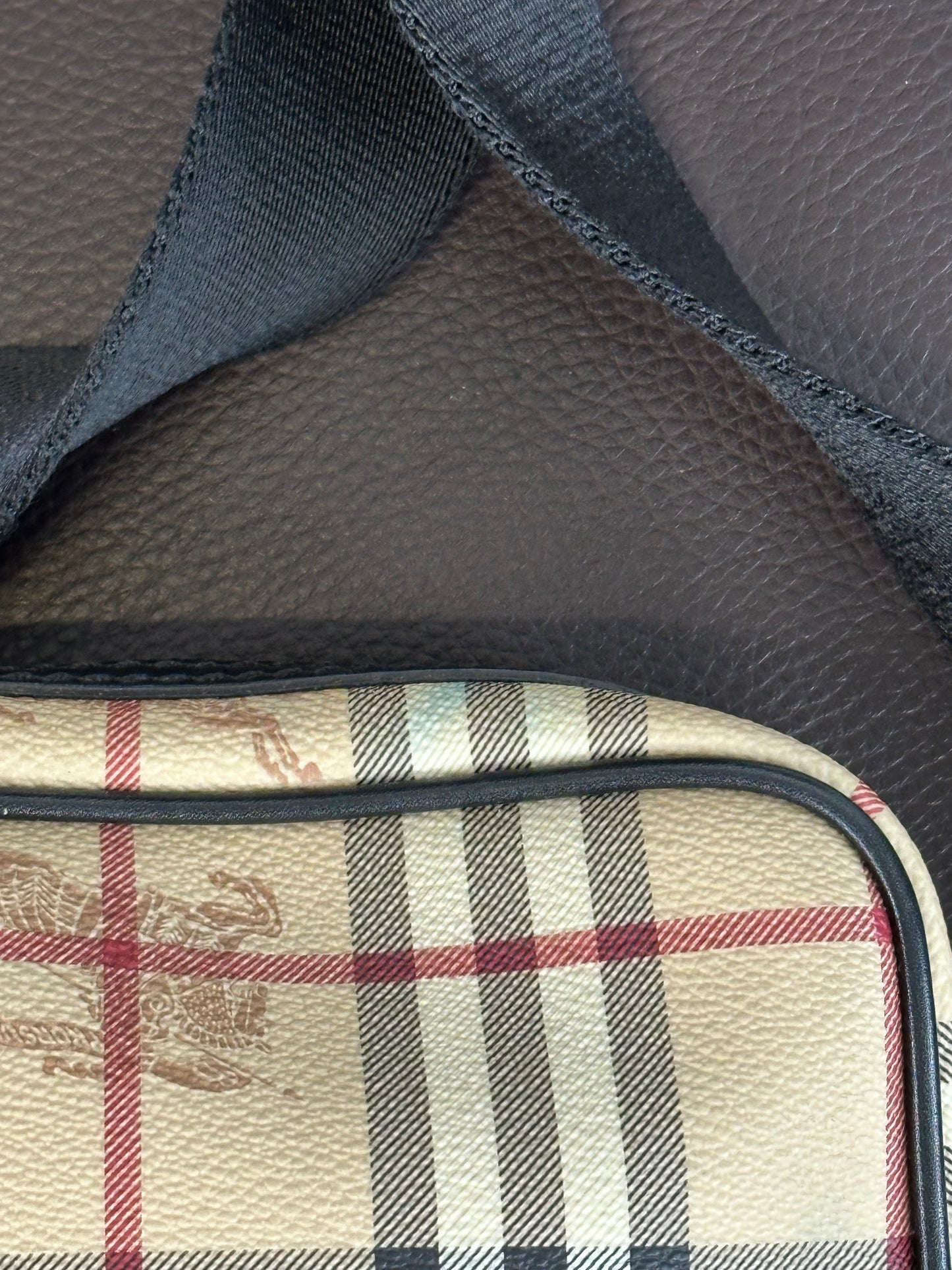 BURBERRY - Borsa Check Vintage Messenger | Canvas Beige e Nero