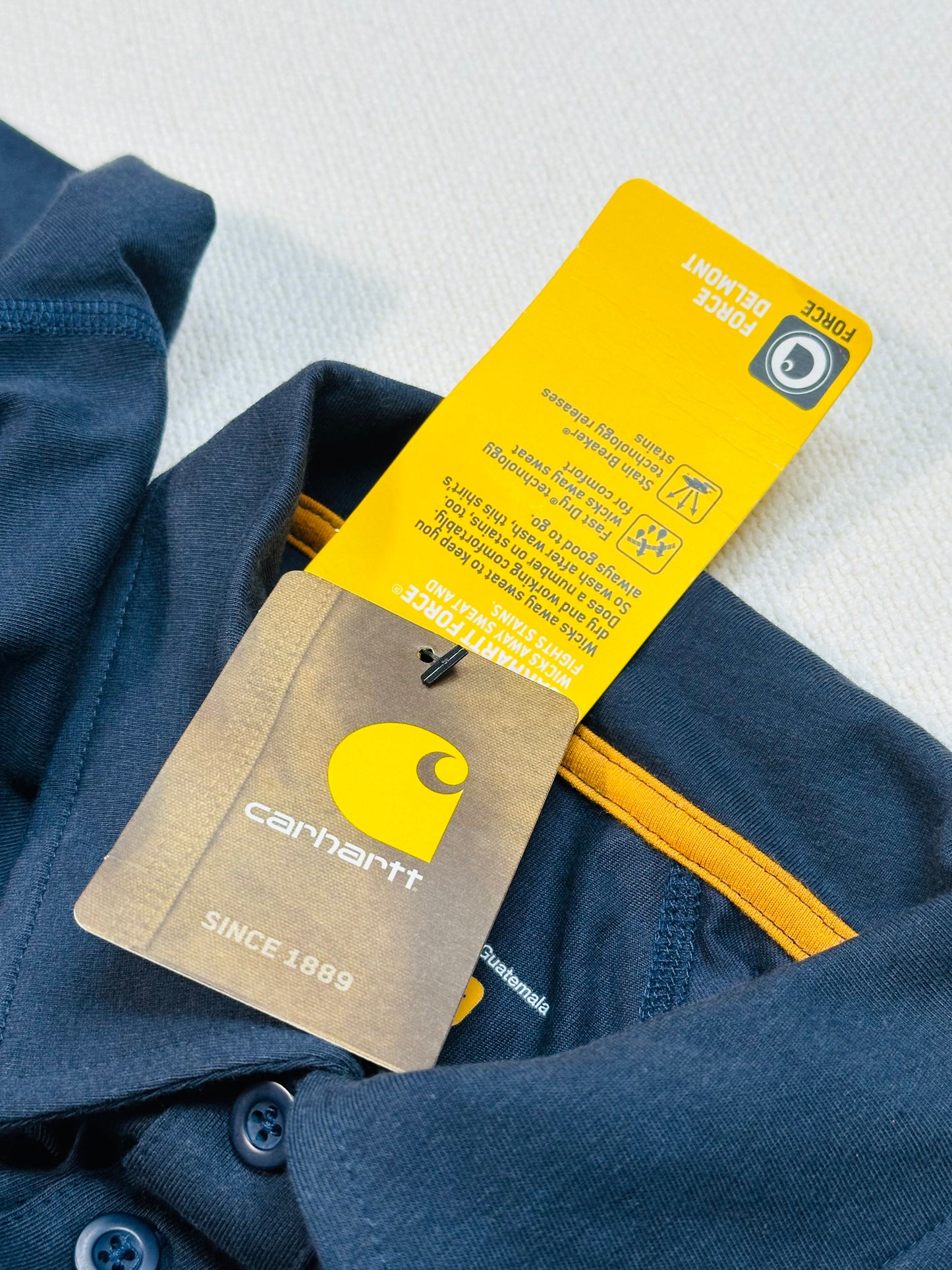 CARHARTT - Polo Force Delmont Blu Navy | S